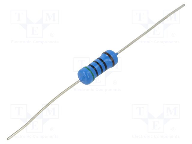 Resistor: metal film; THT; 500Ω; 1W; ±1%; Ø5x12mm; axial