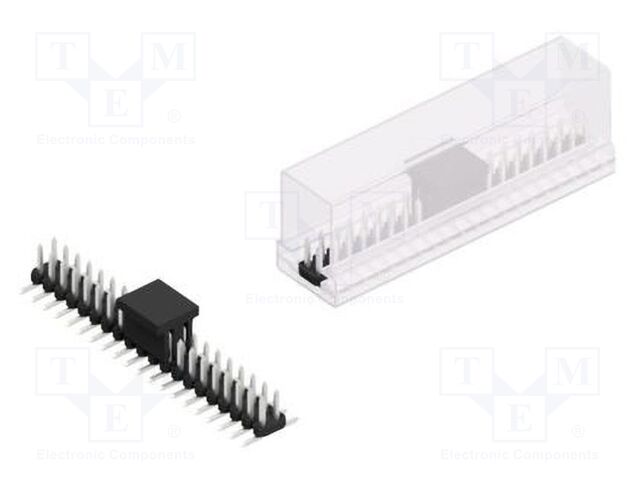 Connector: pin strips; pin header; male; PIN: 40; 2mm; SMT; 2x20