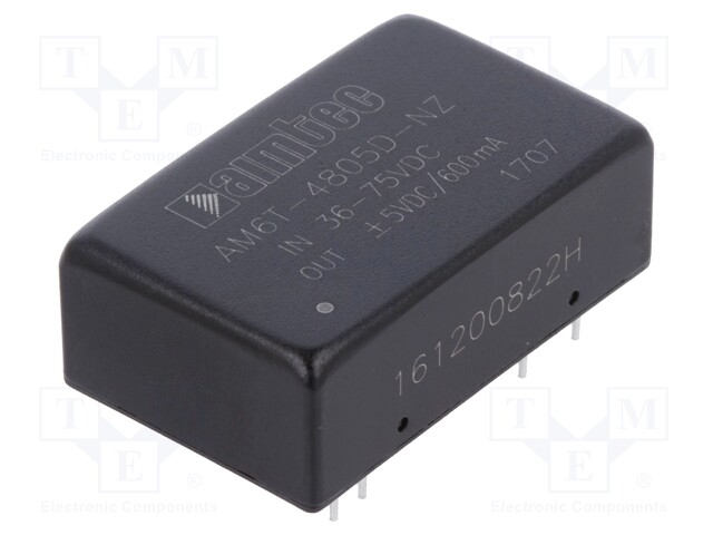 Converter: DC/DC; 6W; Uin: 36÷75V; Uout: 5VDC; Uout2: -5VDC; DIP24