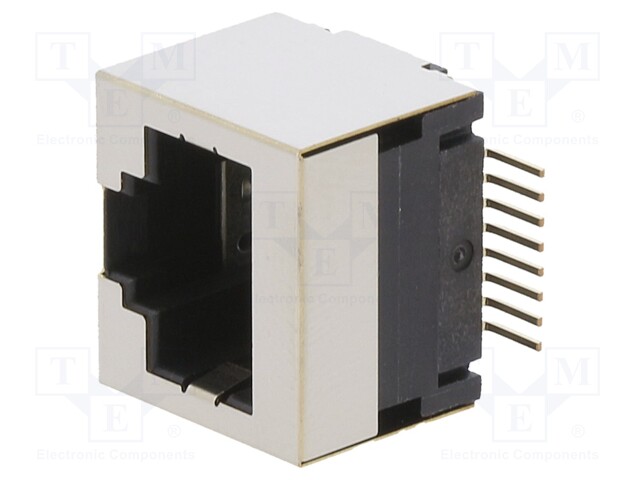 Socket; RJ45; PIN: 8; gold-plated; Layout: 8p8c; on PCBs; SMT