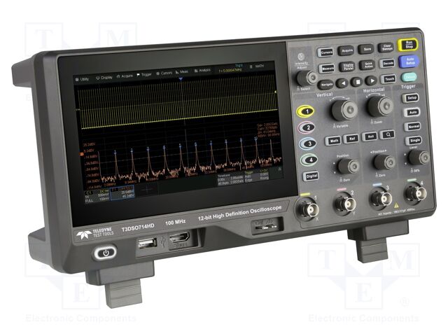 Oscilloscope: digital; Ch: 4; 100MHz; 2Gsps; 100Mpts/ch; LCD TFT 7"