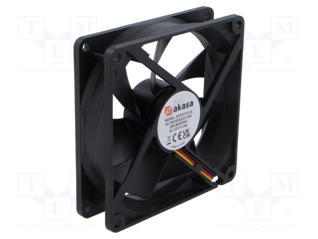 Fan: DC; axial; 12VDC; 92x92x25mm; EBR; 5pcs.