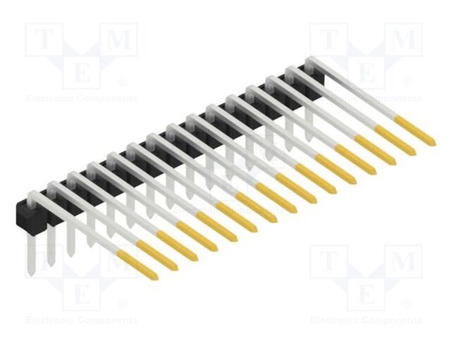 Connector: pin strips; pin header; male; PIN: 15; 2.54mm; THT; 1x15