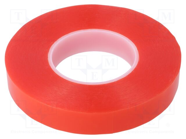 Tape: fixing; W: 25mm; L: 50m; Thk: 0.22mm; modified acryl; red