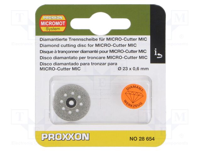 Cutting diamond wheel; 23mm; PR28650