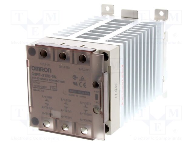 Relay: solid state; Ucntrl: 12÷24VDC; 25A; 100÷240VAC; G3PE