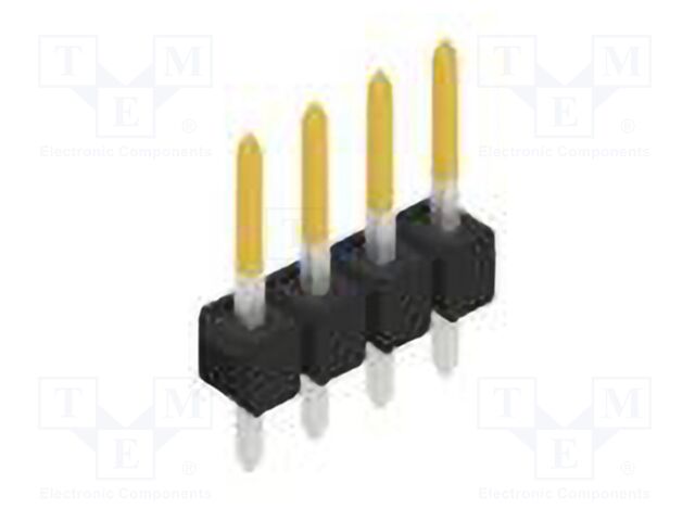 Connector: pin strips; pin header; male; PIN: 4; 2.54mm; THT; 1x4