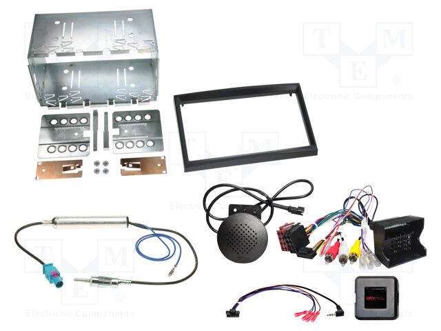 Adapter for control from steering wheel; black; Version: 2 DIN