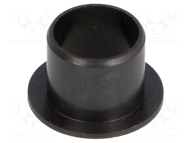 Bearing: sleeve bearing; with flange; Øout: 14mm; Øint: 12mm; black