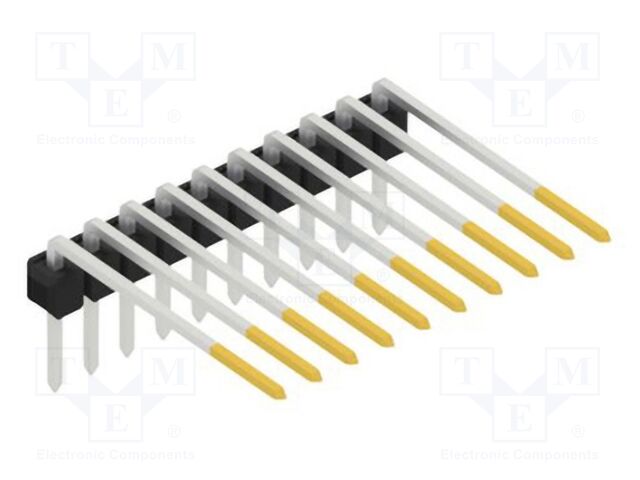 Connector: pin strips; pin header; male; PIN: 10; 2.54mm; THT; 1x10