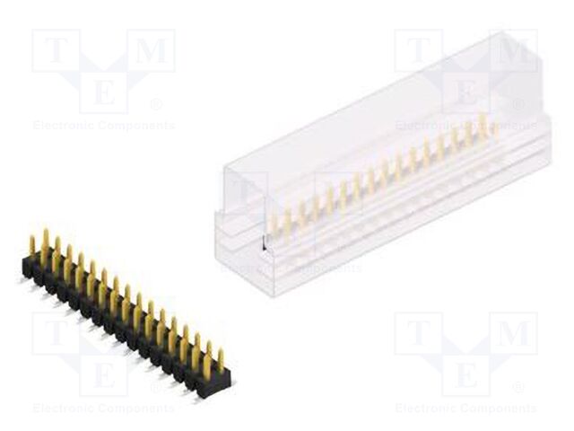 Connector: pin strips; pin header; male; PIN: 32; 2.54mm; SMT; 2x16