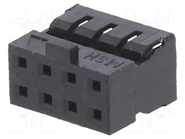 2mm MGrid WtB Rec Crp Hsg PBT Blk 8Ckt