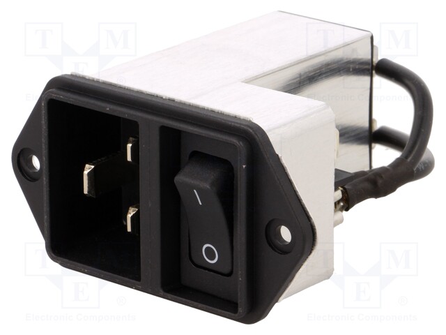 Connector: AC supply; socket; male; 16A; 250VAC; IEC 60320; max.8mm