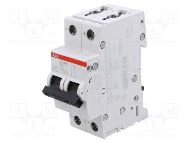 Circuit breaker; 400VAC; 400VDC; Inom: 6A; Poles: 2; Charact: B; 10kA