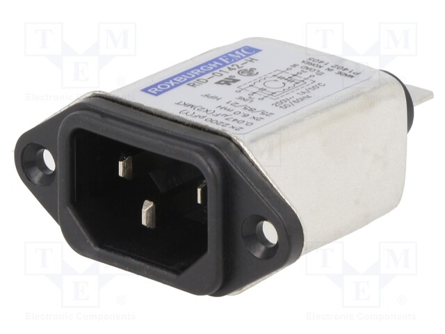 Connector: AC supply; socket; male; 1A; 250VAC; IEC 60320; -25÷85°C