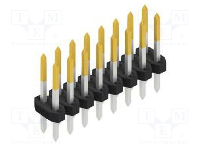 Connector: pin strips; pin header; male; PIN: 16; 2mm; THT; 2x8; 100V