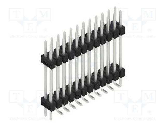 Connector: pin strips; pin header; male; PIN: 24; 2.54mm; SMT; 2x12