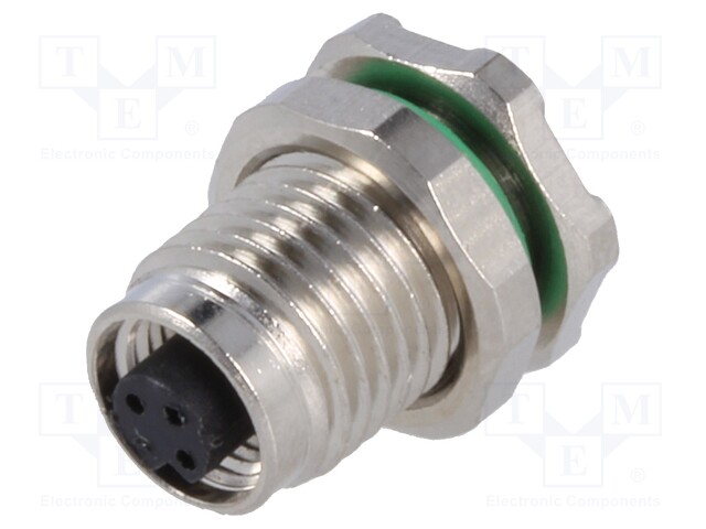 Connector: M5; socket; female; THT; PIN: 3; IP67; 60V; 1A