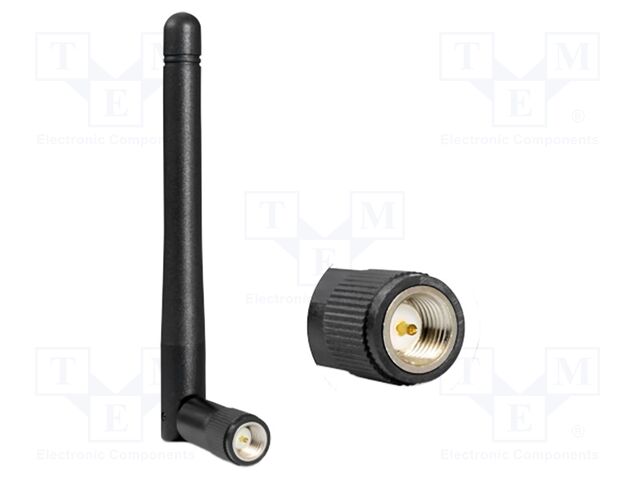 Antenna; inner,WiFi; black; SMA; screw-in; male; 50Ω; 2dBi; -10÷55°C