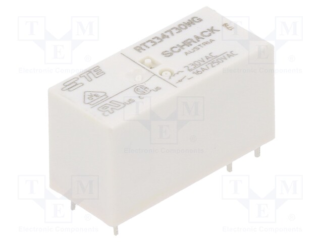 Relay: electromagnetic; SPST-NO; Ucoil: 230VAC; 16A/250VAC; 32.5kΩ