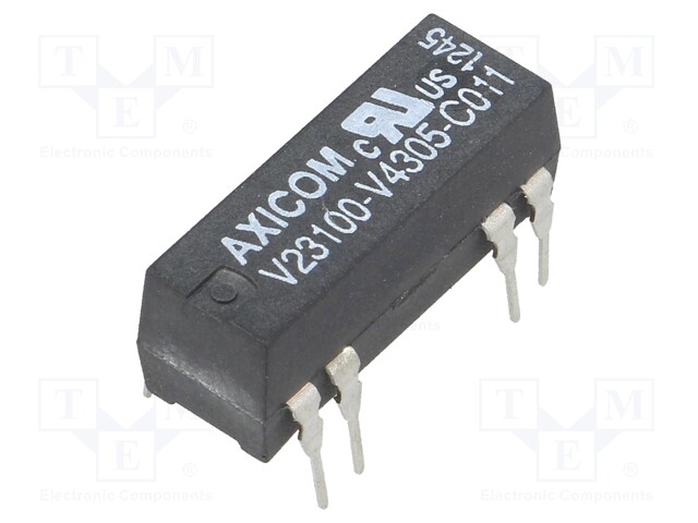 Relay: reed; SPDT; Ucoil: 5VDC; 1.2A; max.175VDC; 3W; Rcoil: 200Ω