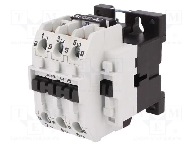 Contactor: 3-pole; NO x3; 230VAC; 25A; DIN,panel; CI 25; -30÷70°C