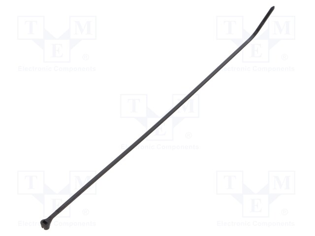 Cable tie; L: 284mm; W: 3.6mm; polyamide; 130N; black; Ømax: 76mm