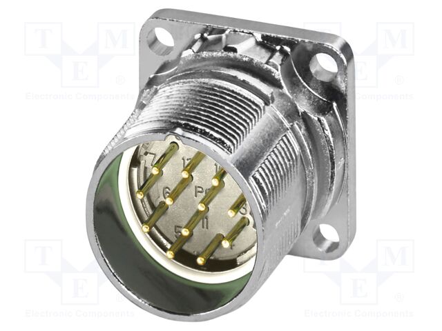 Connector: M23; socket; PIN: 12; soldering; straight; IP68; M23 PRO