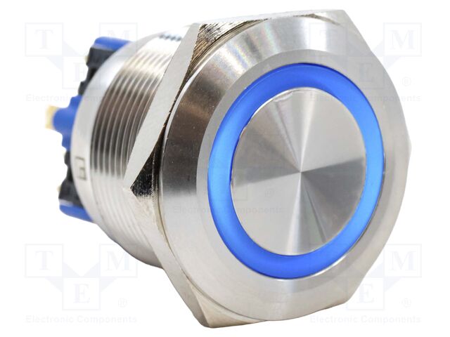 Switch: vandal resistant; DPST-NO + DPST-NC; 2A/48VDC; IP65; blue