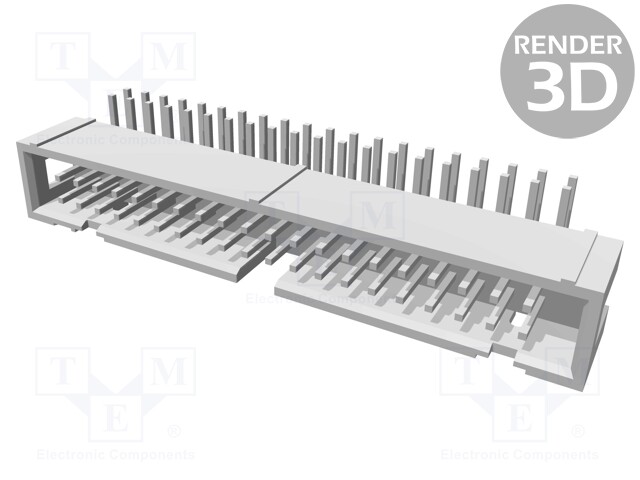 Socket; IDC; male; PIN: 40; angled 90°; THT; 2.54mm; Layout: 2x20