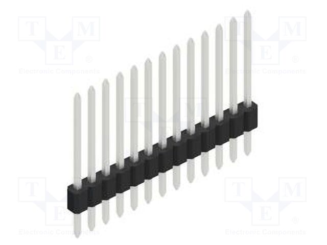 Connector: pin strips; pin header; male; PIN: 13; 1.27mm; THT; 1x13