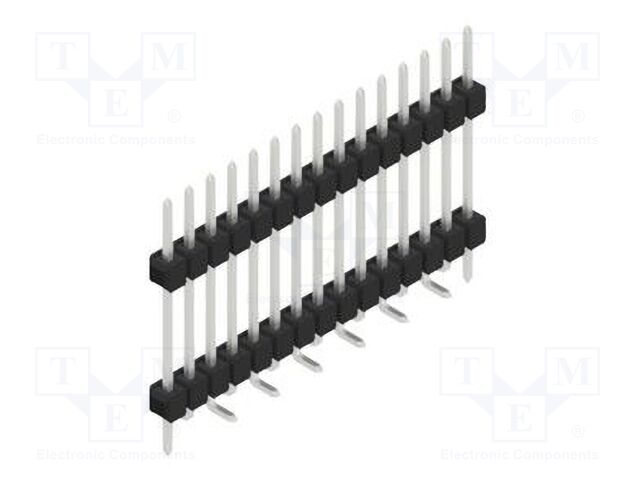 Connector: pin strips; pin header; male; PIN: 15; 2.54mm; SMT; 1x15
