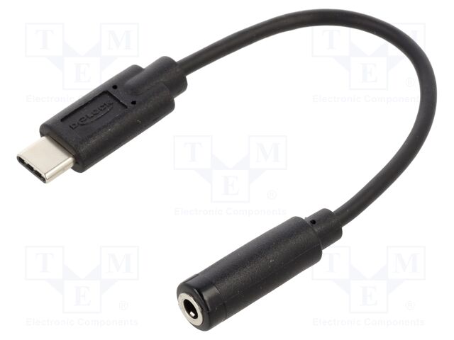 Cable; stereo,USB 2.0; Jack 3.5mm 3pin socket,USB C plug; 140mm