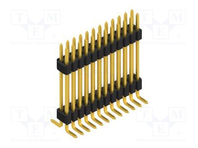 Connector: pin strips; pin header; male; PIN: 24; 1.27mm; SMT; 2x12