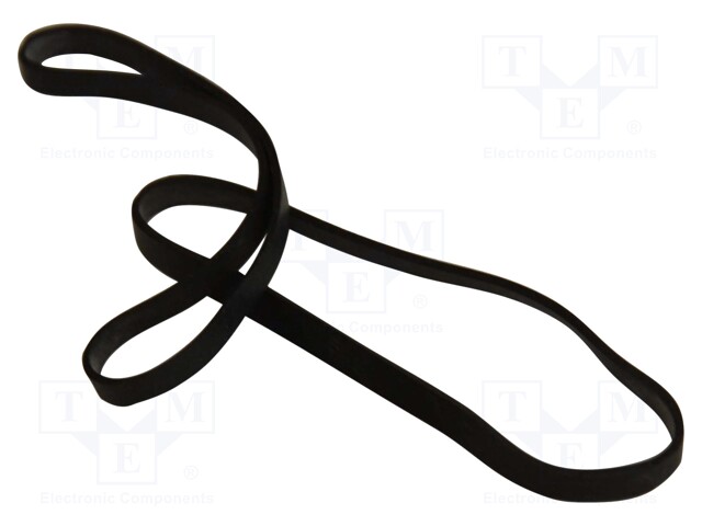 Rubber bands; ESD; Dim.(a x b x c): 76x3.2mm; D: 0.8mm; black; <1MΩ