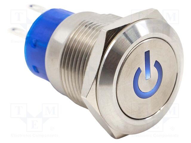 Switch: vandal resistant; SPDT; 3A/250VAC; IP67; ON-ON; blue; 3V