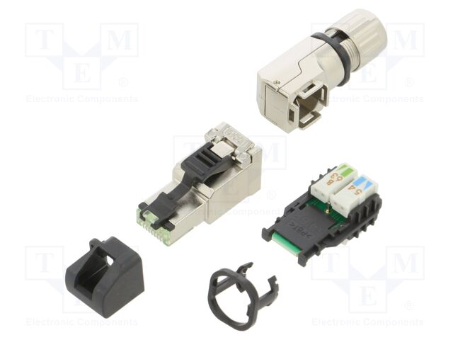 Plug; RJ45; PIN: 8; Cat: 6a; shielded; gold-plated; Layout: 8p8c; IP20