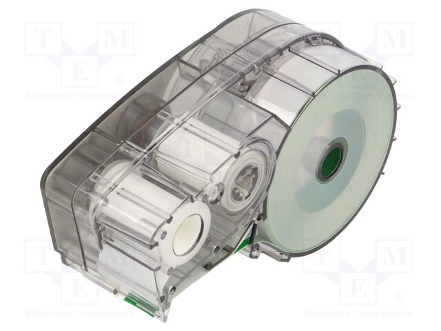 Tape; 9.53mm; 6.4m; green; Character colour: white; self-adhesive