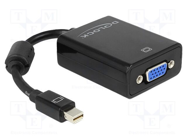 Converter; DisplayPort 1.2; 0.12m; black; black