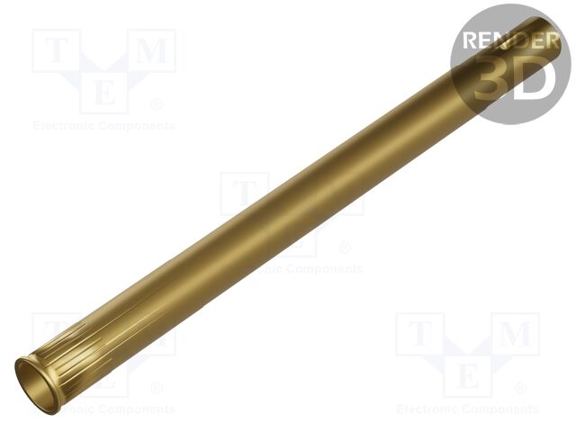 Test probe socket; Min.pitch: 4mm; brass; gold-plated; head QR