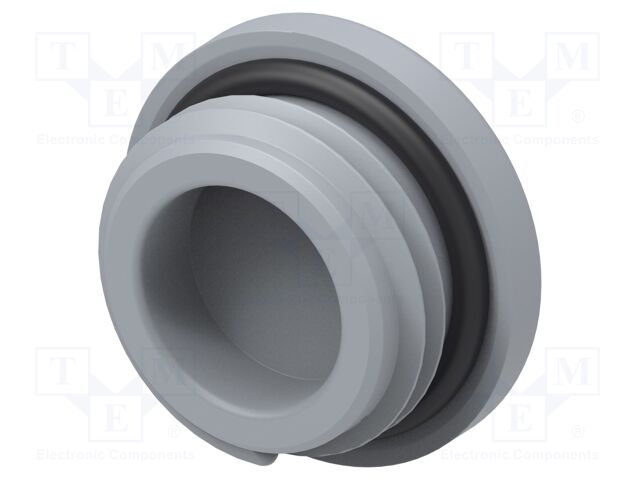 Stopper; polyamide; grey; IP68; Entrelec; Gland: M16; 6mm; Pitch: 1.5