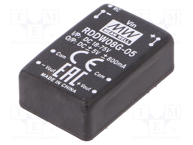 Converter: DC/DC; 8W; Uin: 18÷75V; Uout: 5VDC; Uout2: -5VDC; DIP24