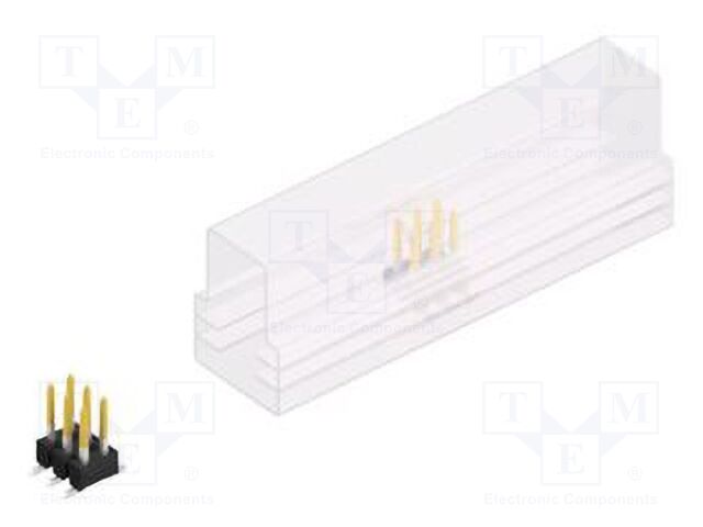 Connector: pin strips; pin header; male; PIN: 6; 2.54mm; SMT; 2x3