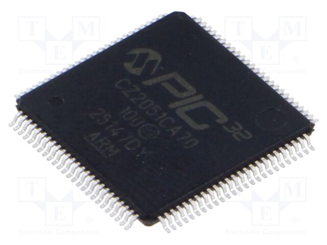 IC: PIC microcontroller; 512kB; 300MHz; 2.5÷3.6VDC; SMD; TQFP100