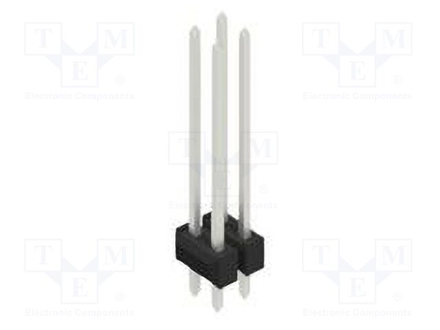 Connector: pin strips; pin header; male; PIN: 4; 2.54mm; THT; 2x2