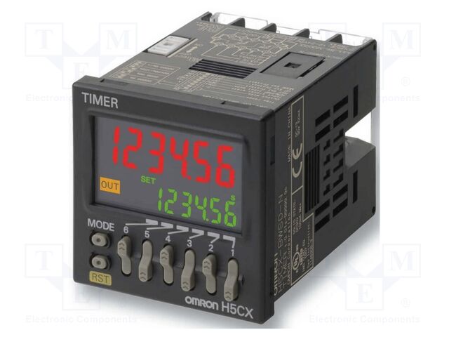 Timer; Range: 0,01s÷99999,9h; SSR; 12÷24VDC; on panel; H5CX; PIN: 9