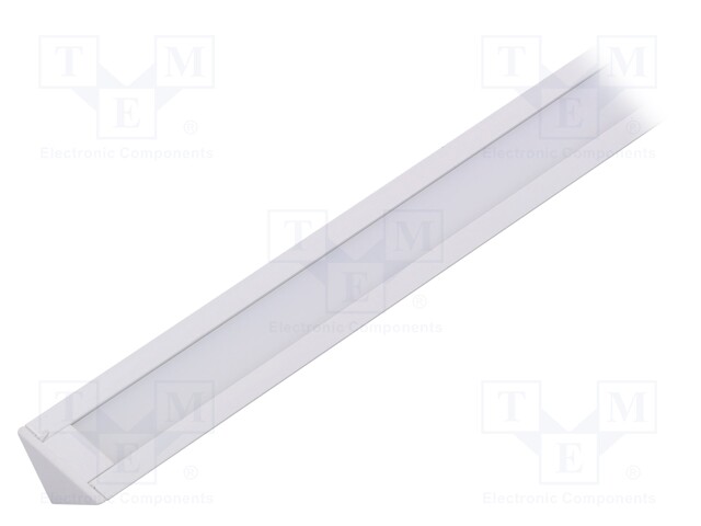 Profiles for LED modules; white; angular,recessed; white; L: 1m