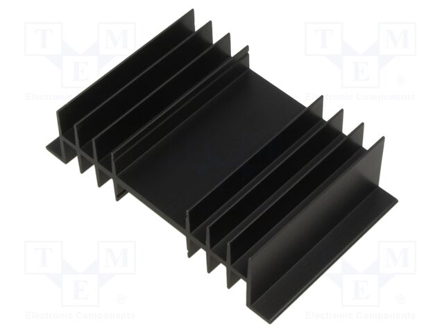 Heatsink: extruded; H; TO3; black; L: 75mm; W: 120mm; H: 32mm; anodized