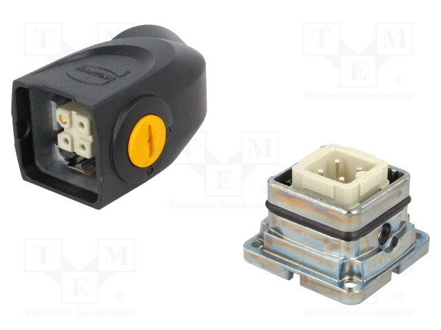 Connector: HAN; male + female; plug + socket; Han-Yellock 10
