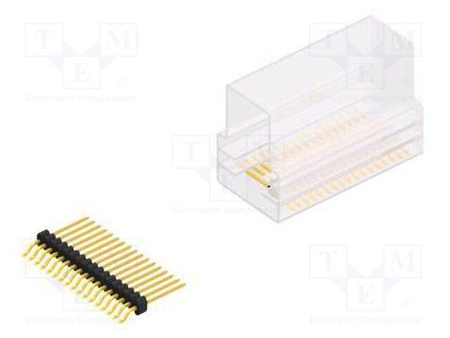 Connector: pin strips; pin header; male; PIN: 17; 1.27mm; SMT; 1x17